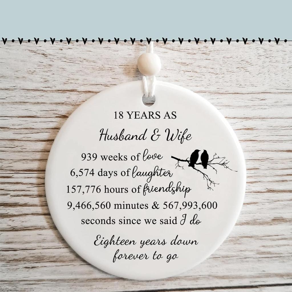 19 Years for Couple,19th Wedding for Wife or Husband, Anniversary Marriage Presents for Her or Him