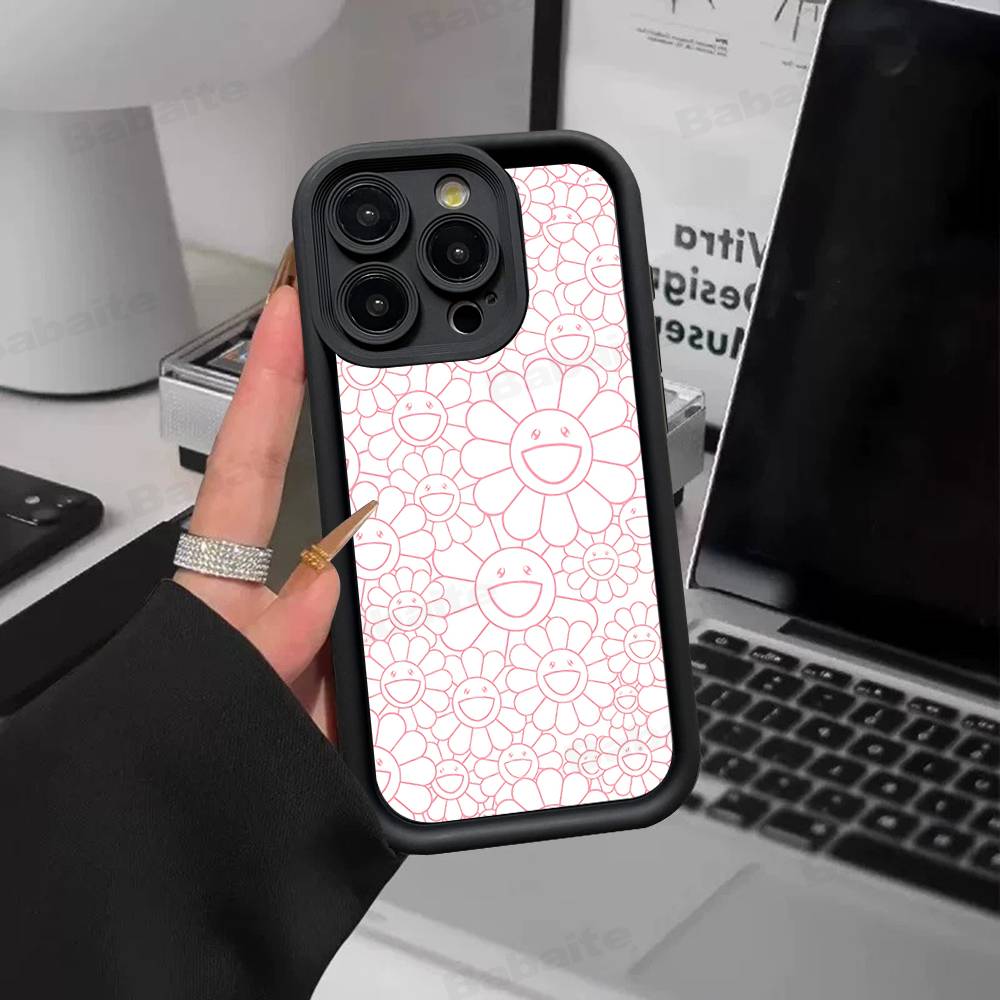 Art T-Takashi M-Murakamis Phone Case For iPhone 17 16 15 14 13 12 11 Air Plus Pro Max Soft Back Cover
