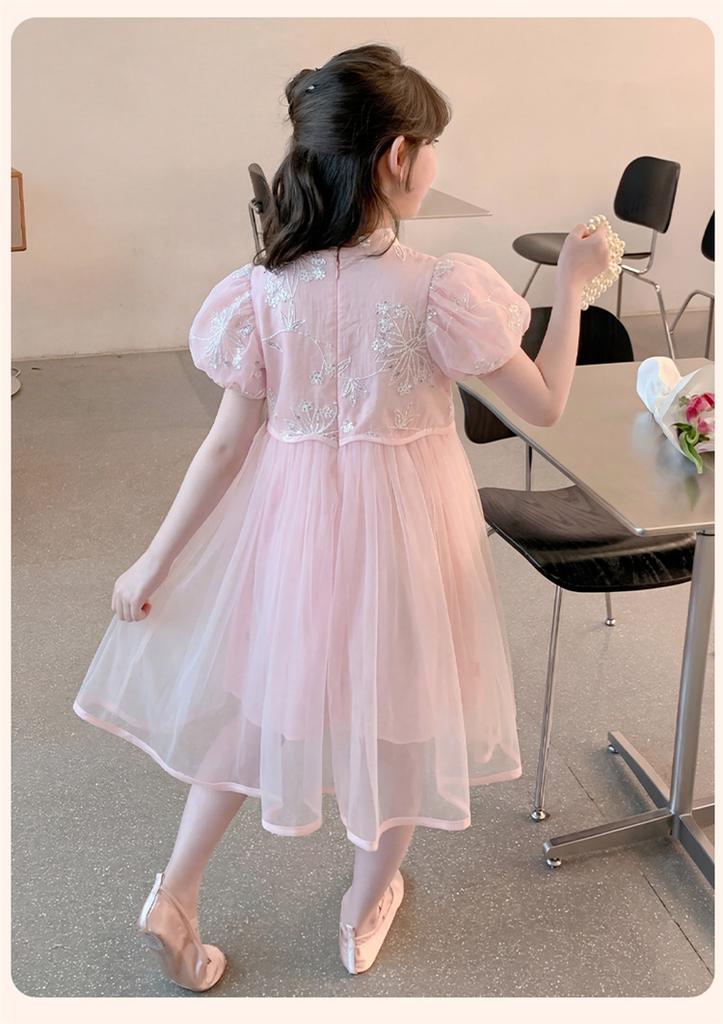 Girls' mesh dress, baby princess dress, 2026 new women's summer dress, stylish and sweet little girls' dress, fairy