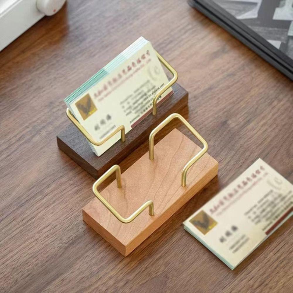 Card Storage Business Card Holder Tabletop Shelf Cards Display Stand Home Office Supply