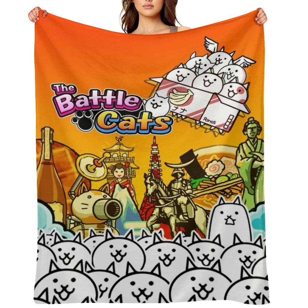 Battle Cats Throw Blanket Sofa Quilt Flannels Thin Heavy Blankets