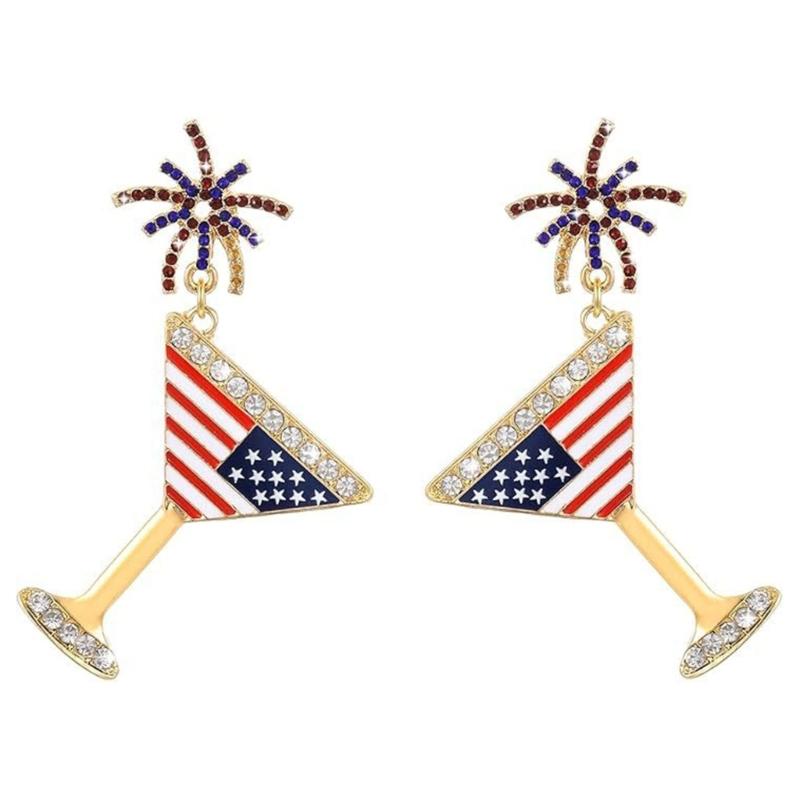 Delicate Earrings Independence Day Theme Fashion Accessories Party Earrings Suitable for Casual or Formal Occasions