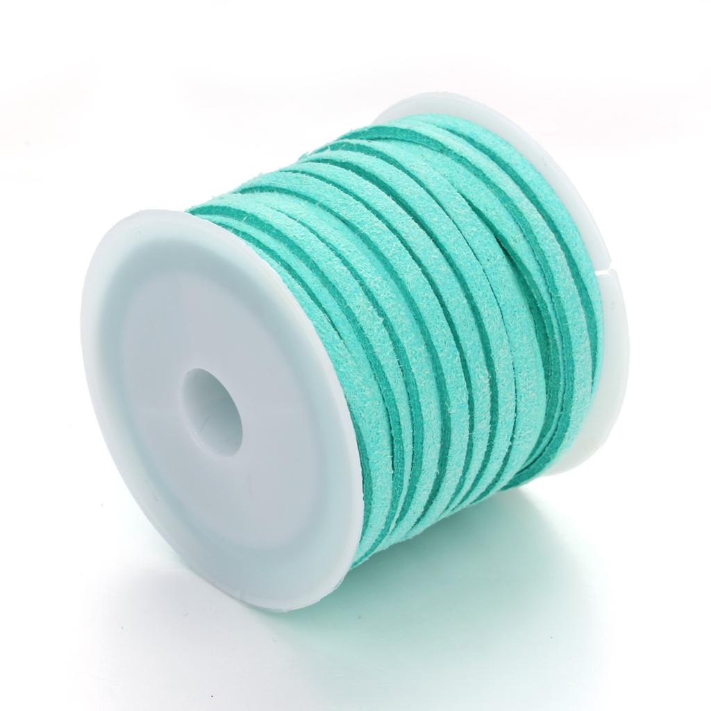 5m/roll Color 1.5mm Flat Faux Suede Braided Cord Korean Velvet Thread Leather Rope for DIY Bracelet Jewelry Making Accessories