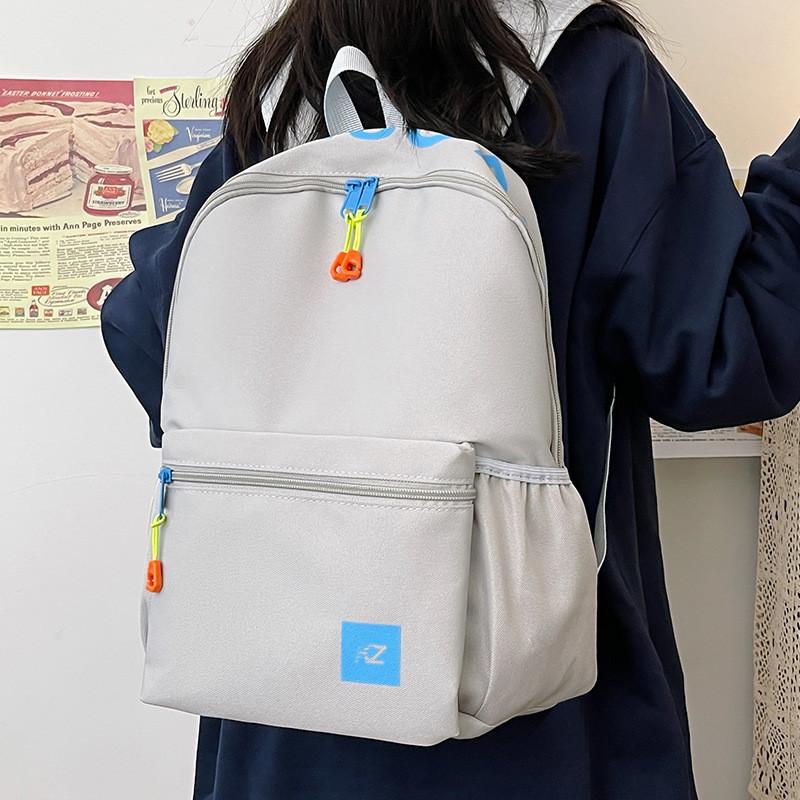 New Fashion Color Block Cute Backpack For Teens Lightweight And Stylish Shoulder Bag With High Color Value