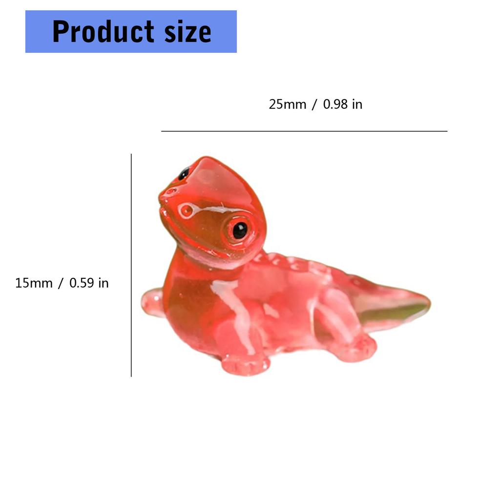 10Pcs Glowing in Dark Small Lizards Resins Miniatures Animal Figures Garden Landscape Potted Plant Decorations Ornaments