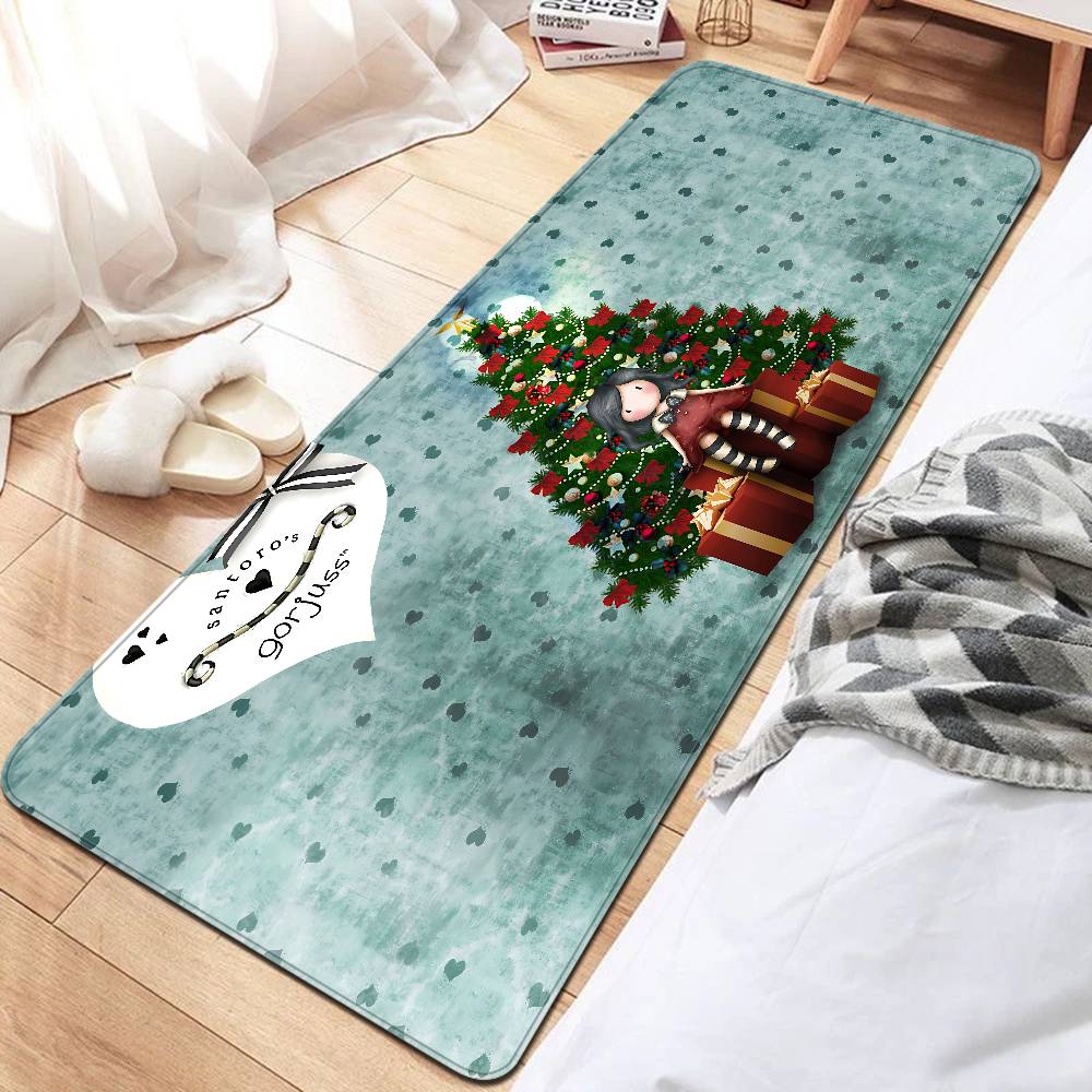 Cute Gorjusses Cartoon S-Santoro Entrance Door Mat Nordic Style Bedroom Living Room Doormat Home Balcony Anti-Slip Modern