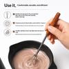 Stainless Steel Mini Hair Dye Mixer Wooden Handle Manual Ointment Mixing Rod For Stirring And Hair Dyeing Tool
