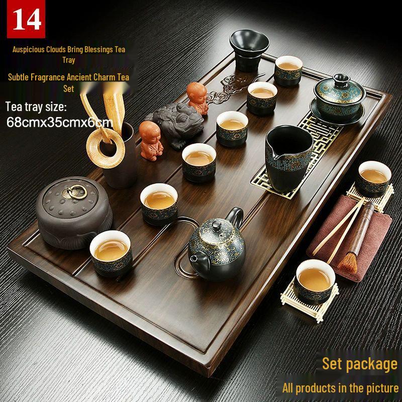 

Nordic Solid Wood & Ceramic Kung Fu Tea Set
