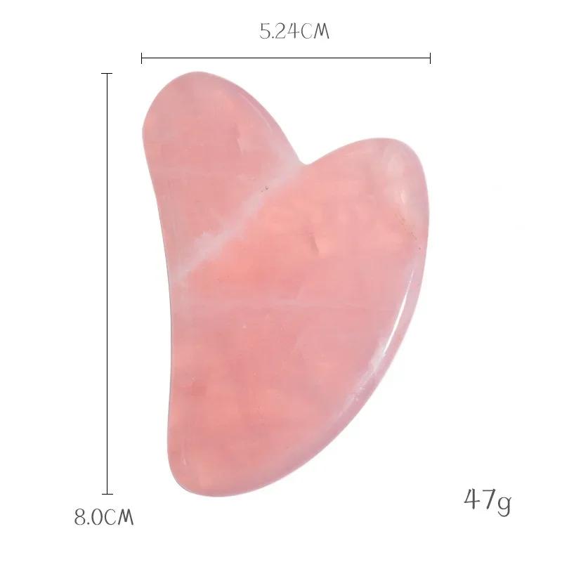5-Color Option Heart-Shaped Jade Gua Sha Scraping Board Facial Massage Tool - Black White Green Blue - Scraping Massager