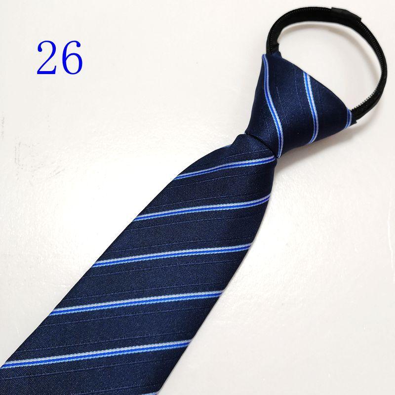 Heren Ritsstropdas Bruidegom Bruiloft Rood 8Cm Jurk Zakelijk Zwart Knoopvrij Lui Gemakkelijk Aan te Trekken Blauw blue