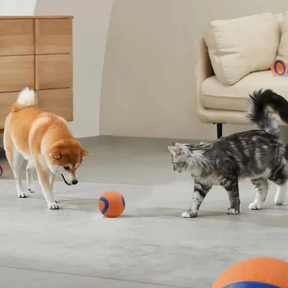 Dog Toy Ball Solid Elastic Fetch Chew Ball, Tough Durable Jumping Interactive Design, Bite Resistant High Elastic Pet Supplies