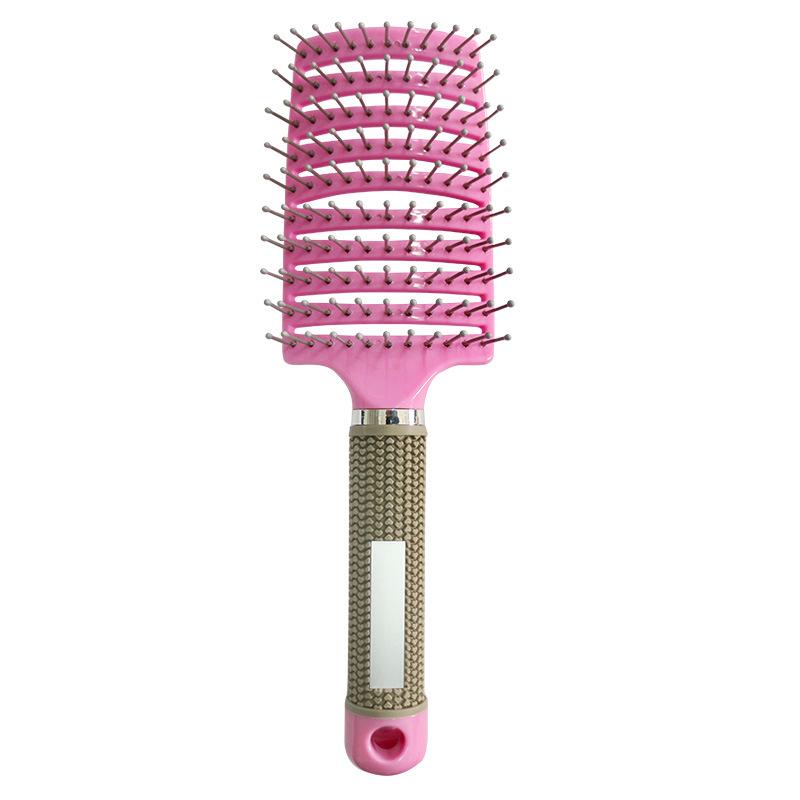 Pettine Bi-facciale per lo Styling dei Capelli per Uomini e Donne - Lisciante, Districante e Volumizzante con Denti Curvi per Pompadour, Onde, Controllo dell'effetto crespo e Massaggio del Cuoio Capelluto