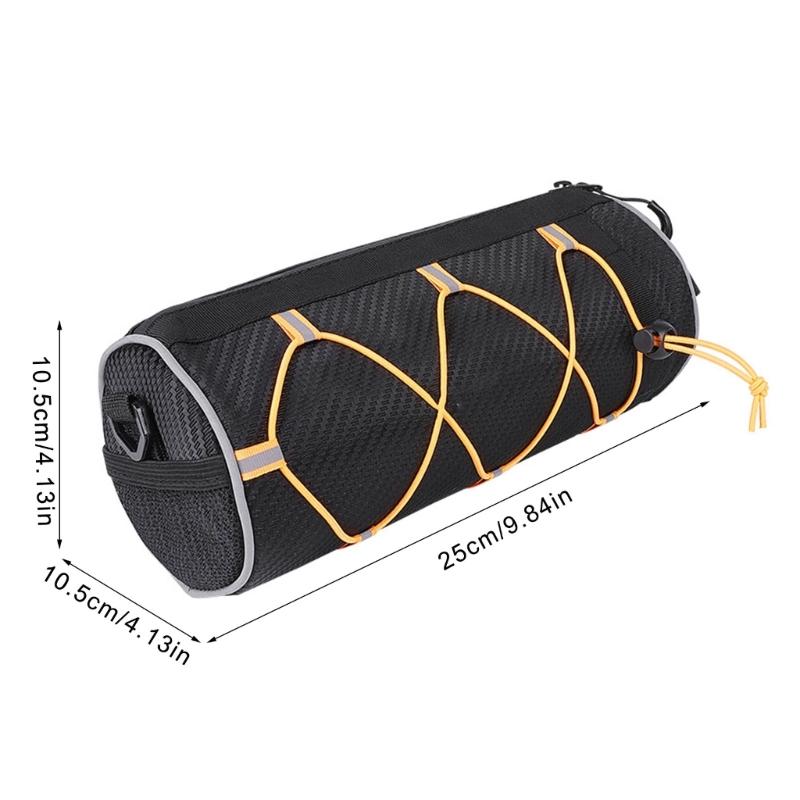 Road Bike Handlebar Bag Waterproofs Bike Front Bag Portable Cycling Pouch Large Capacity Bike Frame Tube Bag Enduring