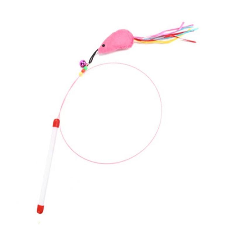 1pc A Bell Cat Toy with A High-toughness, Dual-color Feather Steel Wire for Cats To Play With