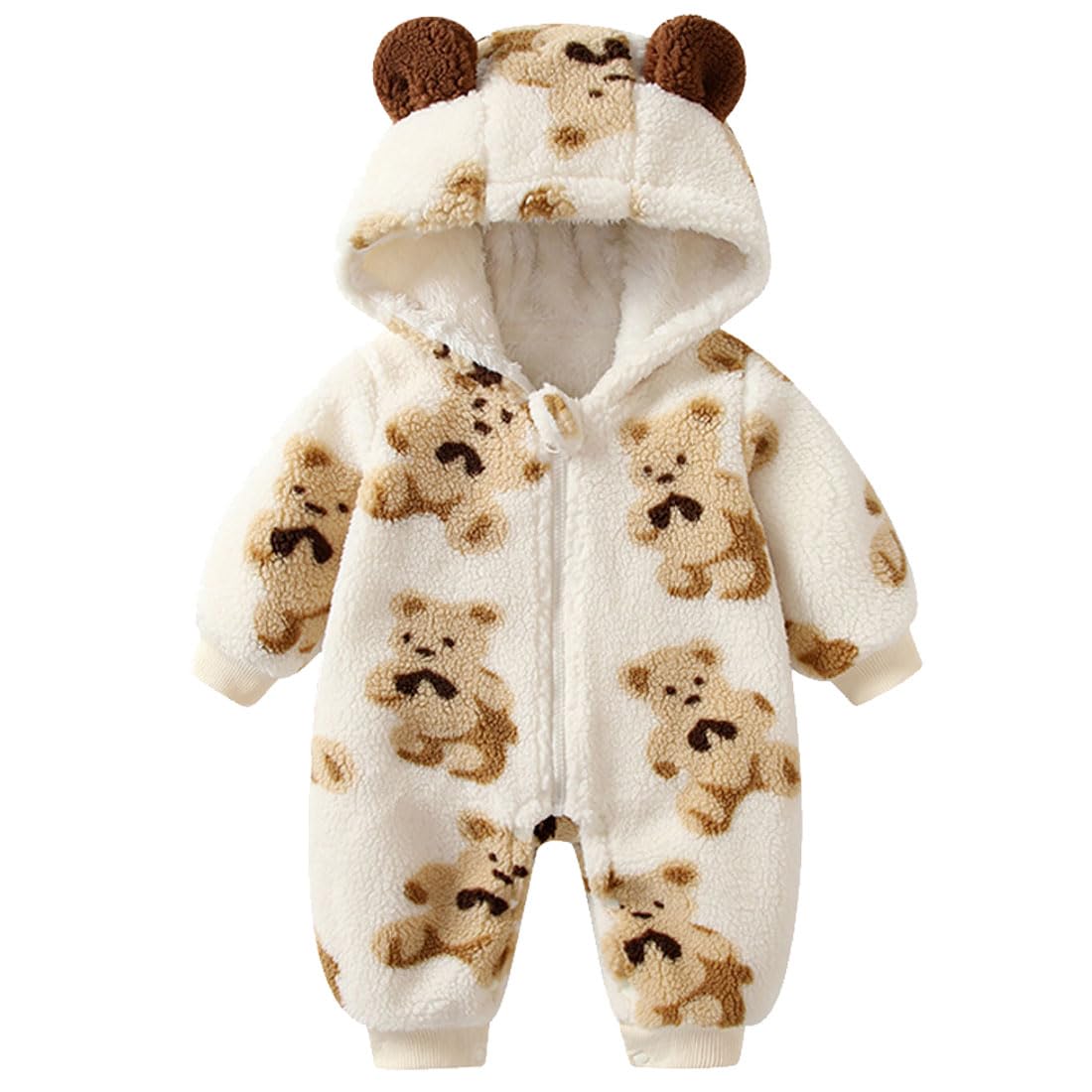 

Baby Bear Open Fluffy Cold X35 [SLINX] Комбинезон, Одежда, Комбинезон, Кигуруми, Передняя часть, Осень/Зима, Комбинезон, Боа, Защита, Толстый, Теплый, С капюшоном, бежевый