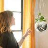 Disco Ball Plant Hanger Mirror Hemisphere Planter Hanging Basket Hanging Pot Ball Planter  Ornament