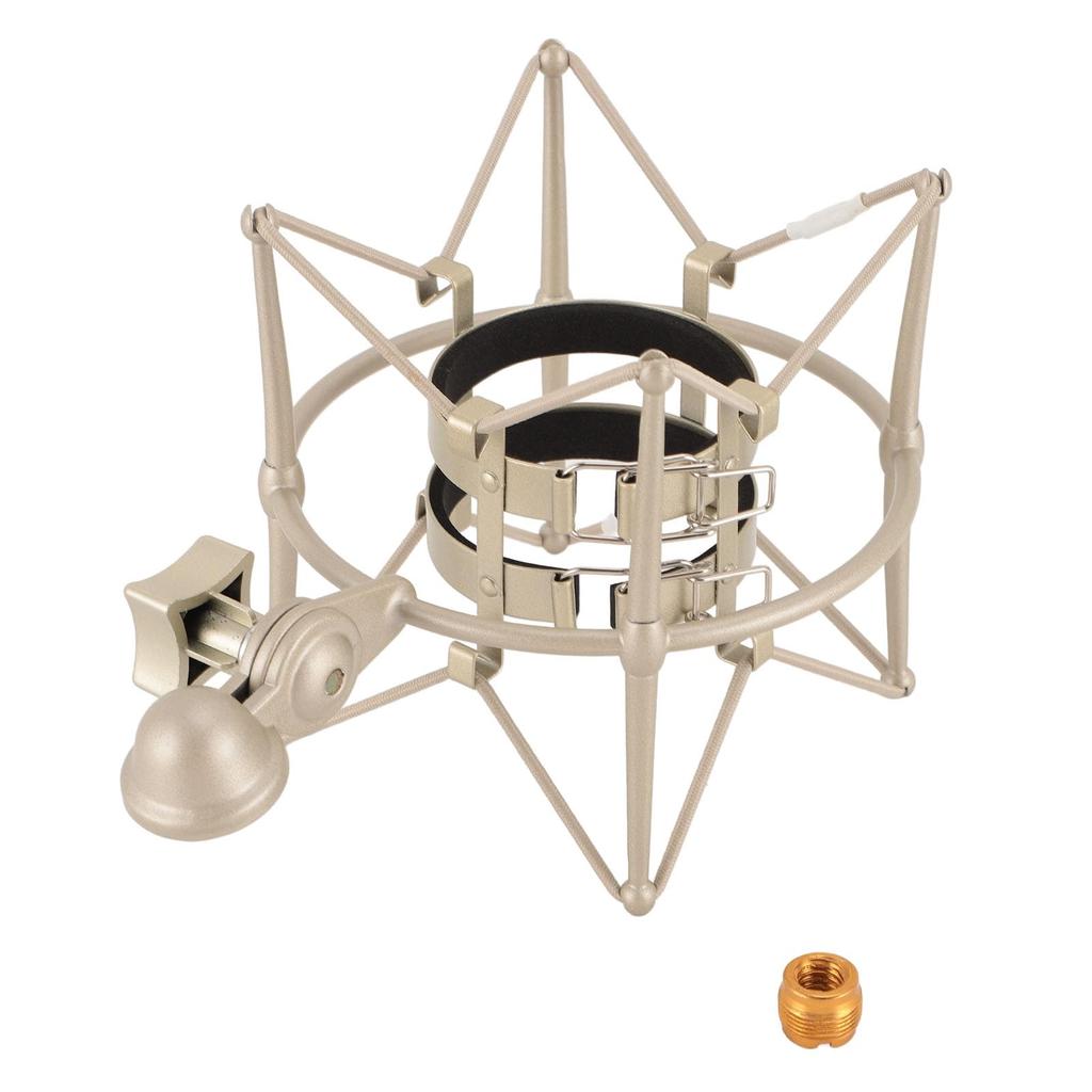 60mm Microphone Shock Mount, High Sound-Isolating Microphone Clip Holder Mount, Anti-Vibration Microphone Shock Mount for Broadcast and Recording