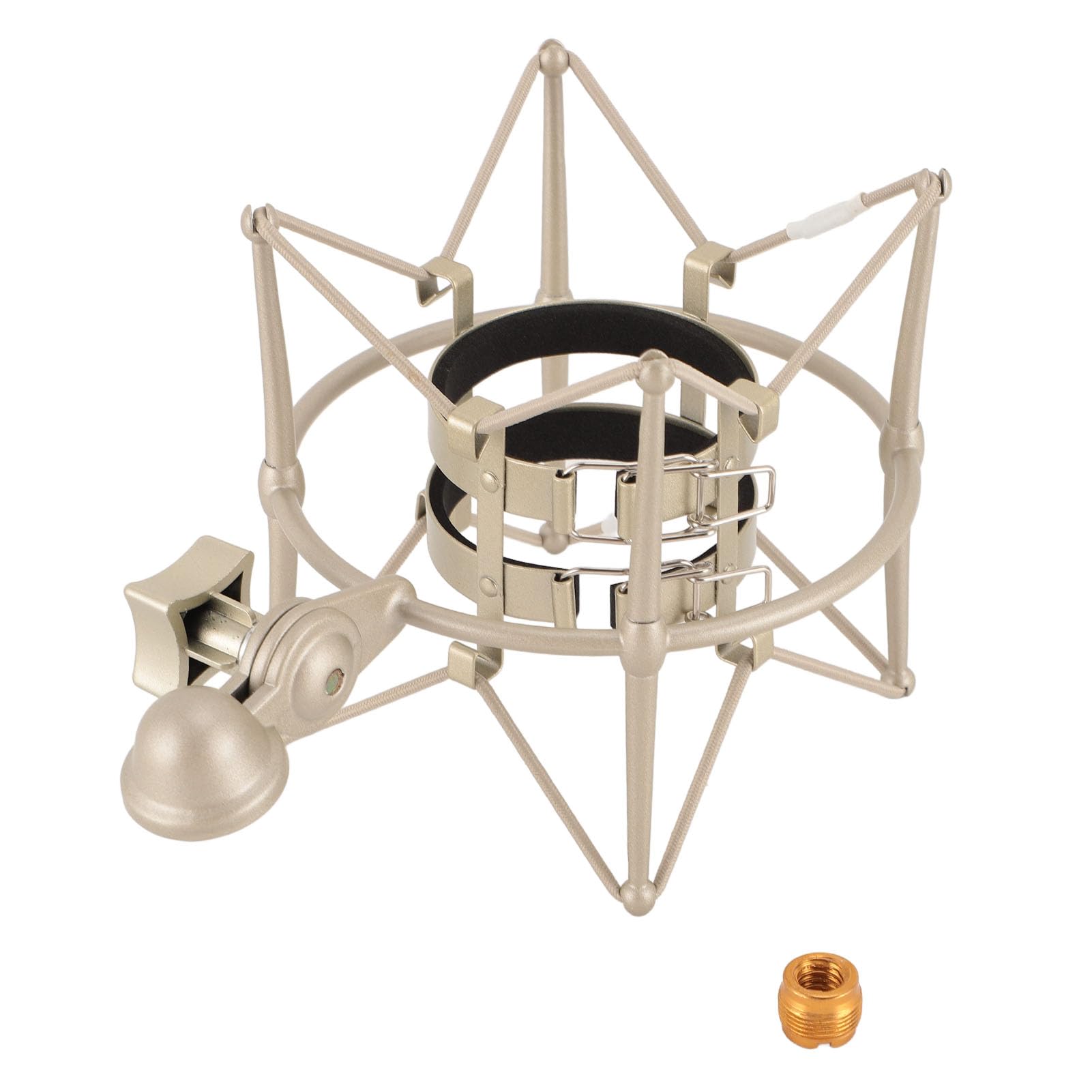 

60mm Microphone Shock Mount, High Sound-Isolating Microphone Clip Holder Mount, Anti-Vibration Microphone Shock Mount for Broadcast and Recording