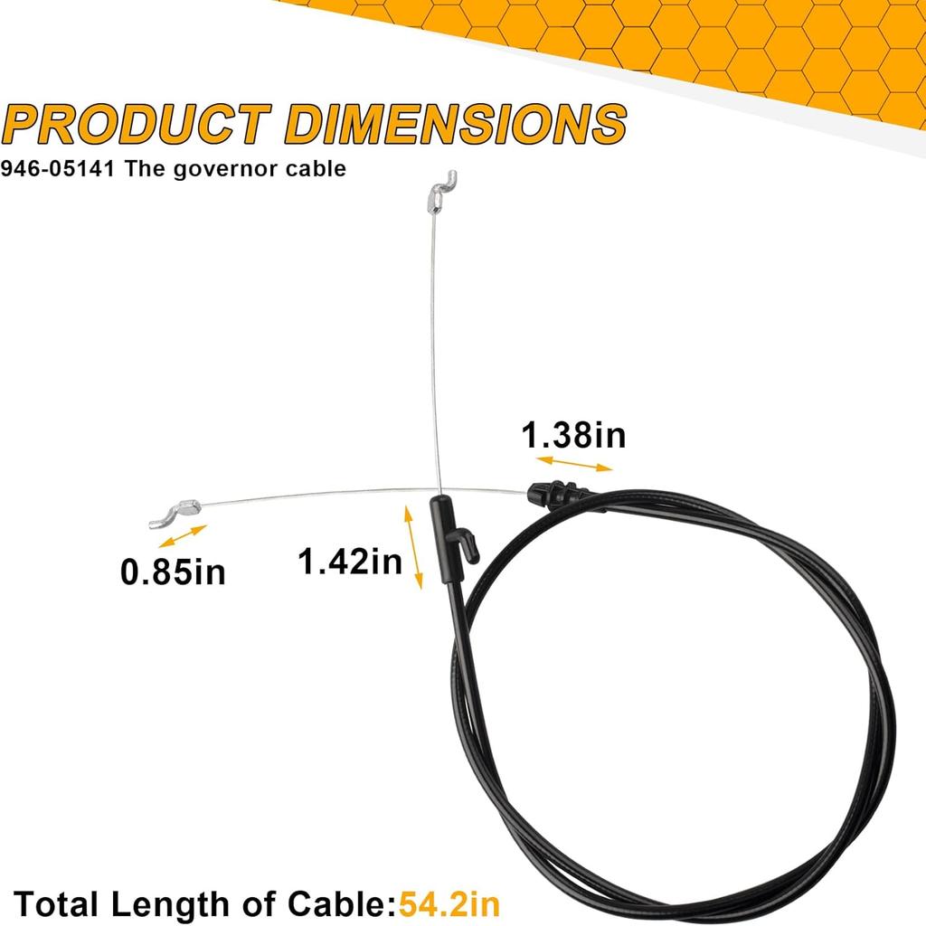 946-05141 40" Control Cable for Cub Cadet Speed Control Cable, for MTD, Troy-Bilt, Craftsman, Columbia and Cub Cadet Wheel Trimmer ST100 26SD710