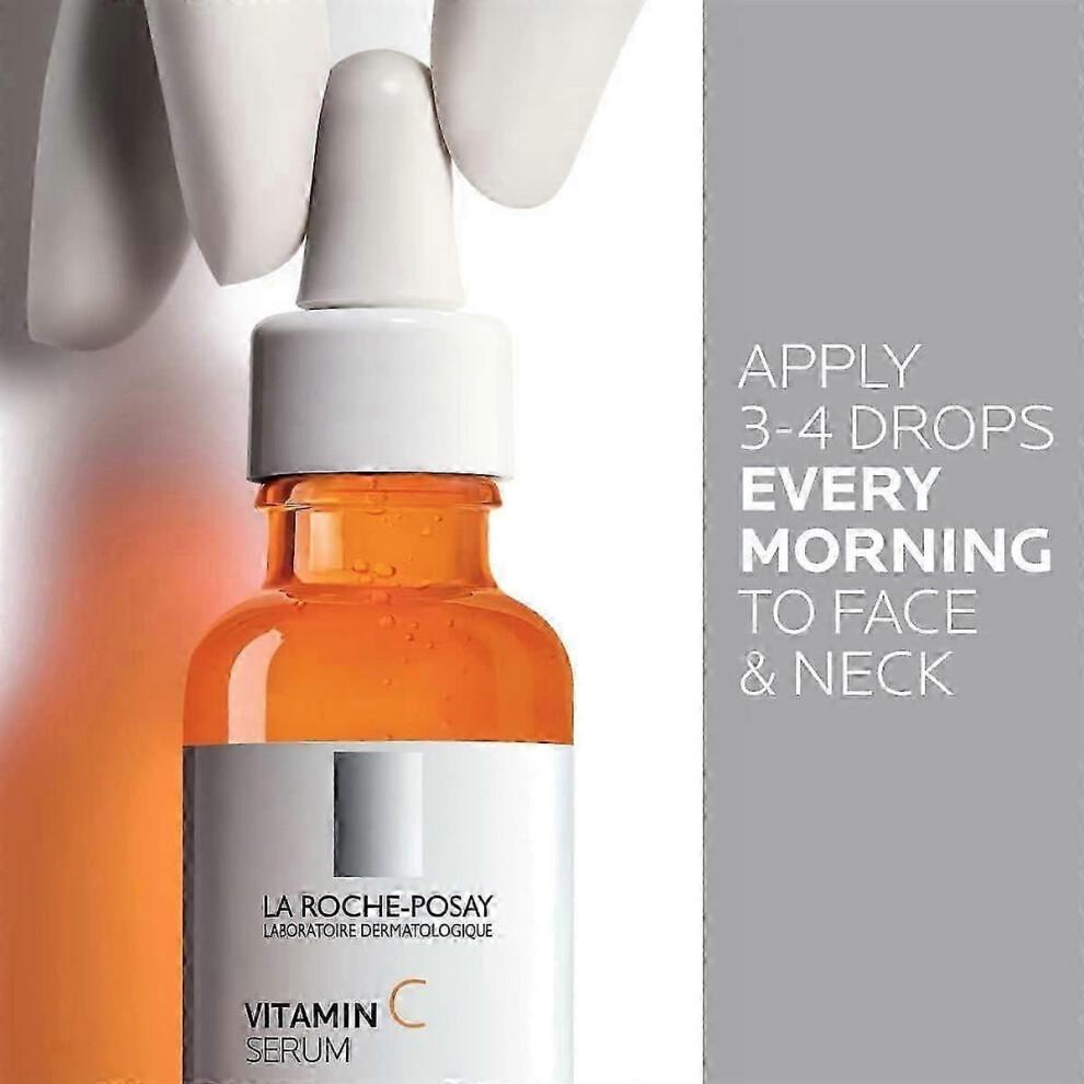 (2) La-Roche Posay SÉRUM VITAMINE PURE ,Concentré Anti-Rides Éclat Rénovateur,Antioxydant 30ml