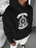 Casual Nautical Hoodie with "HER Captain" Design - Gray