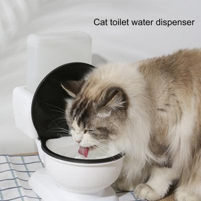 650ML Dispenser d'acqua per toilette per gatti Alimentazione automatica Design a sifone con coperchio antipolvere
