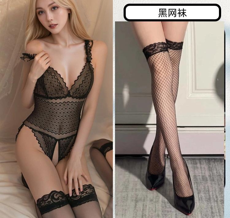 Sexy Underwear, Beautiful and Charming, Sexy Uniform Temptation Suit, One-piece Lace Transparent Pajamas, Free Open Style