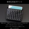 Coin Case Coin Purse Mesh Leather Box Type United HOMME Collaboration Item x [Diablo] Men's [UHD-1150] (Black Blue)