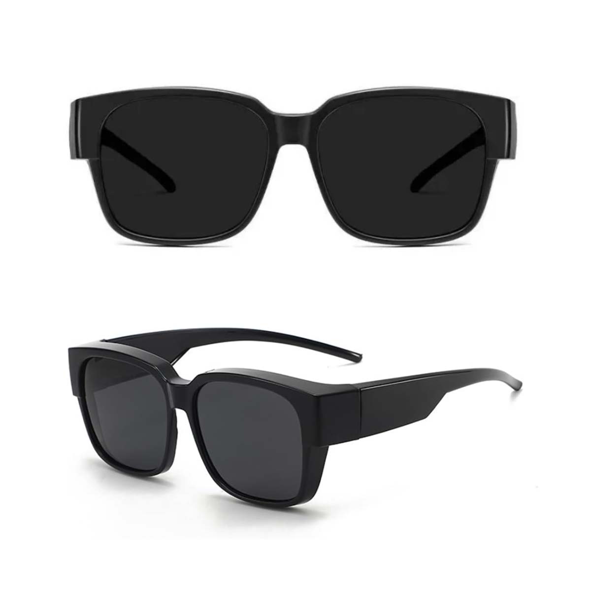 1 Pack Fit Over Glasses Sunglasses for Women Polarized, Trendy  Sunglasses Wear Over Glasses, UV Protection black чёрный