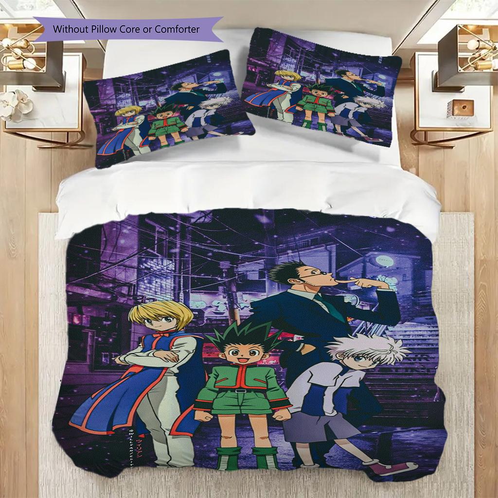 Gon Freecss Adventure Bedding 1 Duvet Cover 2 Pillowcase Without Core Soft And Comfortable Duvet Cover And Pillowcase Gift