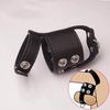 Leather Buckle Restraint Sleeve and Semen Ring for Male Discipline and Flirting