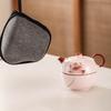 Ru Kiln Travel Tea Set, One Pot and One Cup of Teapot Set, Single Person Can Drink Teacup, Make Tea, Outdoor Portable