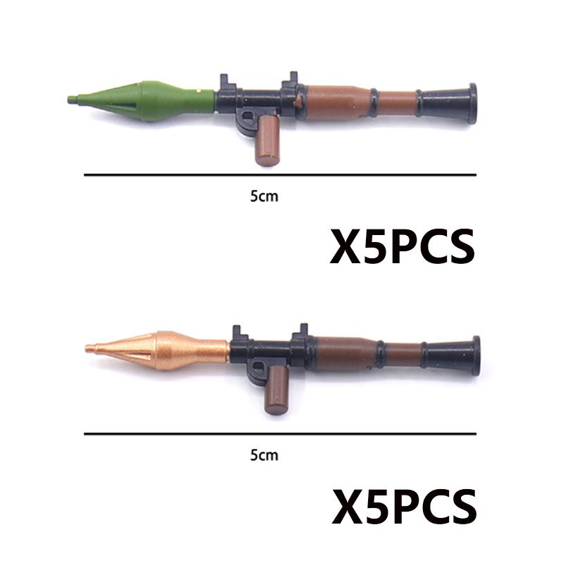 MOC WK2 Militärische Ausrüstung Baustein Set Soldat Waffe Kugel RPG Rakete Waffen Kiste Motorrad Barriere Zaun Ölfass Baustein Spielzeug
