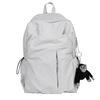 Schoolbag1011 new large-capacity junior high school backpack college student computer bag solid color schoolbag unisex