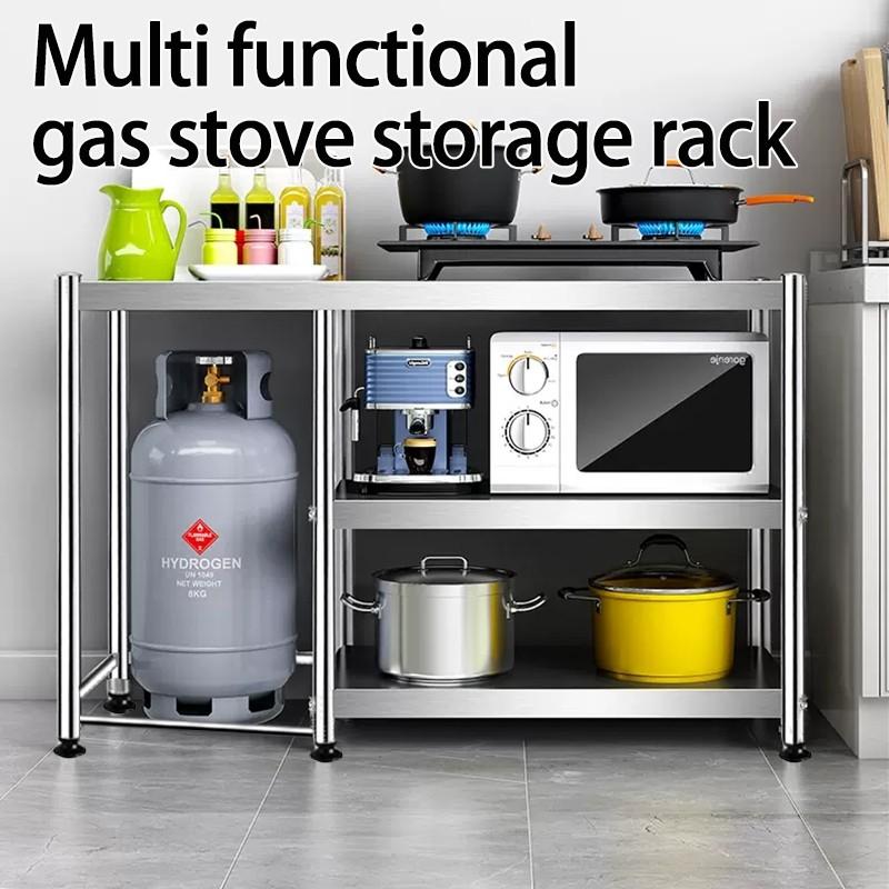 Verdicktes Edelstahl Gasgestell Haushaltsküchentischregale Multifunktionales Gasherd-Lagerregal
