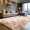 Nordic Luxury Pink Carpet Living Room Large Size Pastoral Flower Home Bedroom Rugs Washable Lounge Rug Hotel Lobby Floor Mats