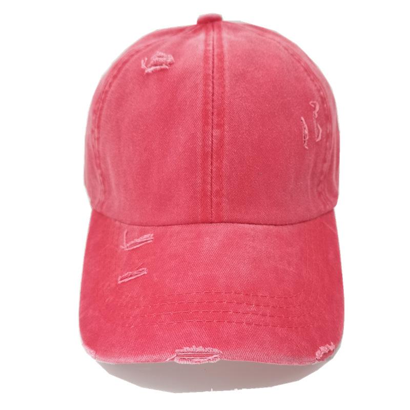 

Autumn and winter cross net baseball cap cotton sunshade cap European and American fashion leopard print ponytail sun hat female adult adjustable красный