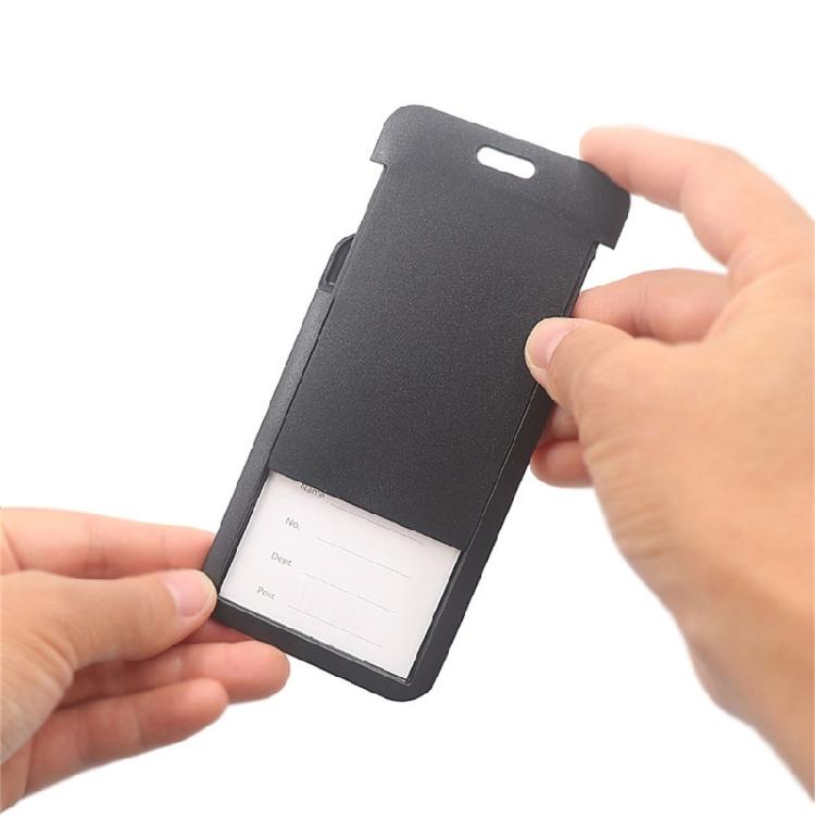 Elegant Vertical ID Badge Holder with Retractable Reel Suitable for Business Professional and Frequent Travelers