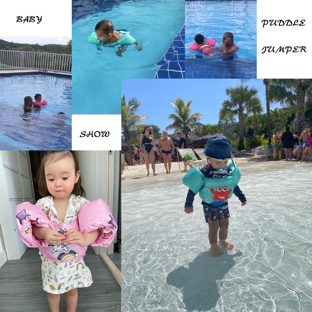 Kids Arm Float Pool Armband Baby Mermaid Swimsuit Buoy Swimming Vest Ring Swim Float Vest Life Jacket Safety 14-25kg Girl Boy