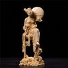 Natural Solid Wood Chang'e Fairy Characters Statue, Hand-carved Mythology, Jade Rabbit, Lmmortal, HomeRoomOffice Decoration, A