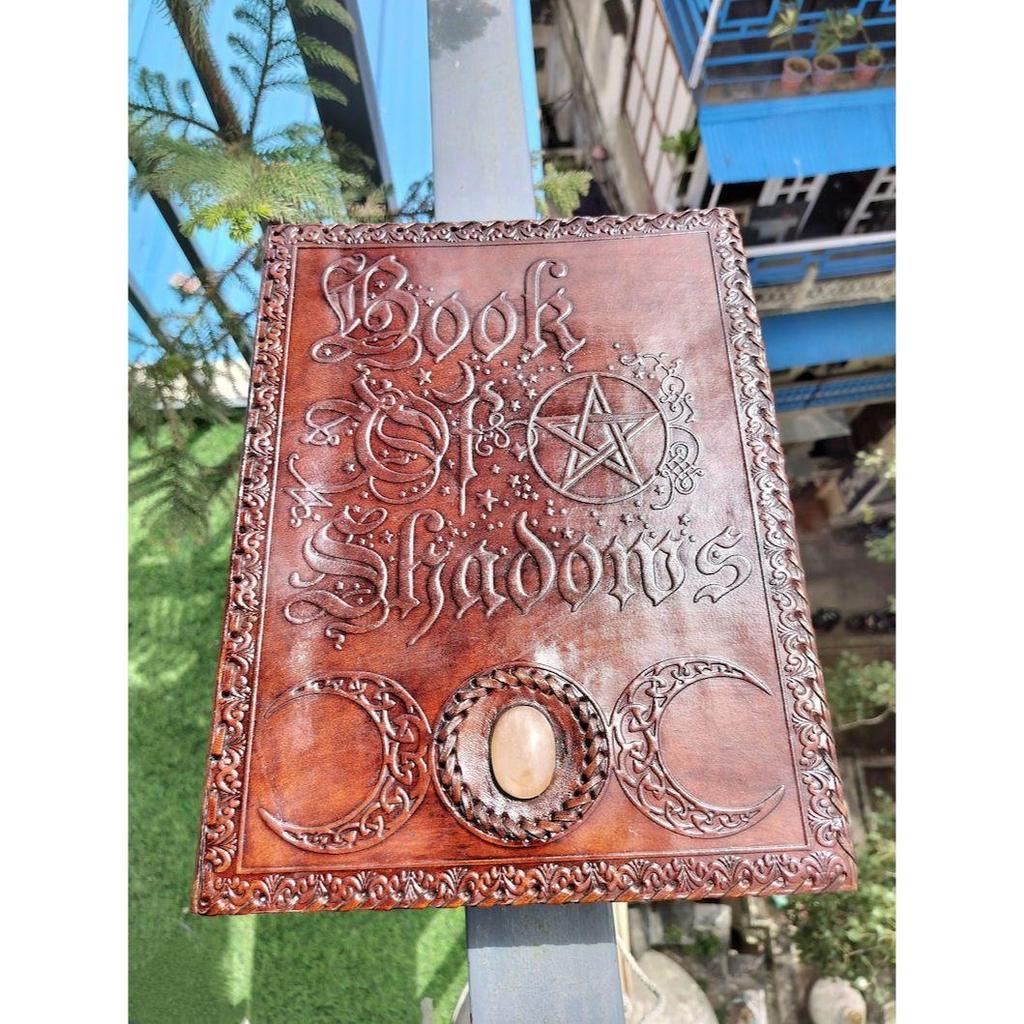 Leather Book of Shadows Journal: Ideal Halloween, Anniversary, or Birthday Gift | Grimoire, Celtic Diary, and Keepsake