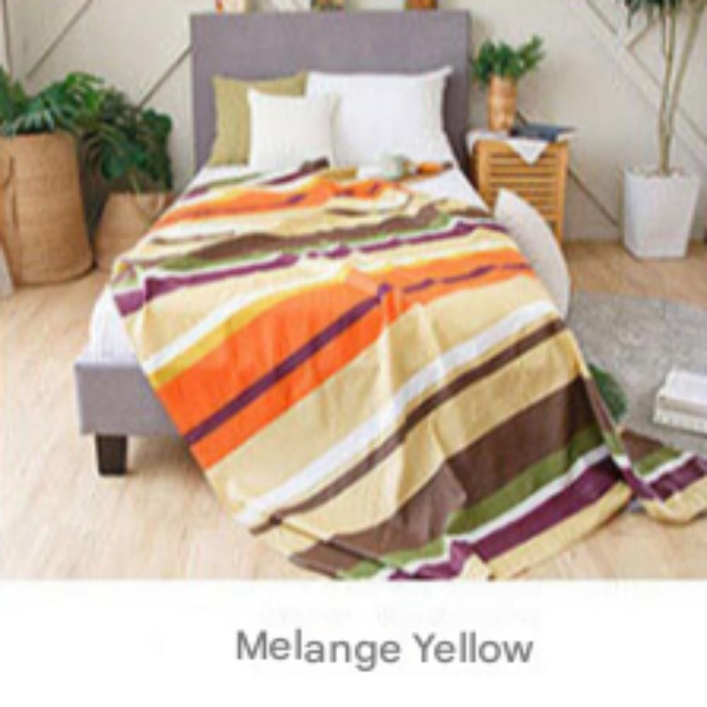 Jednovrstvá prošívaná přikrývka Ripple Embo - Melange Yellow