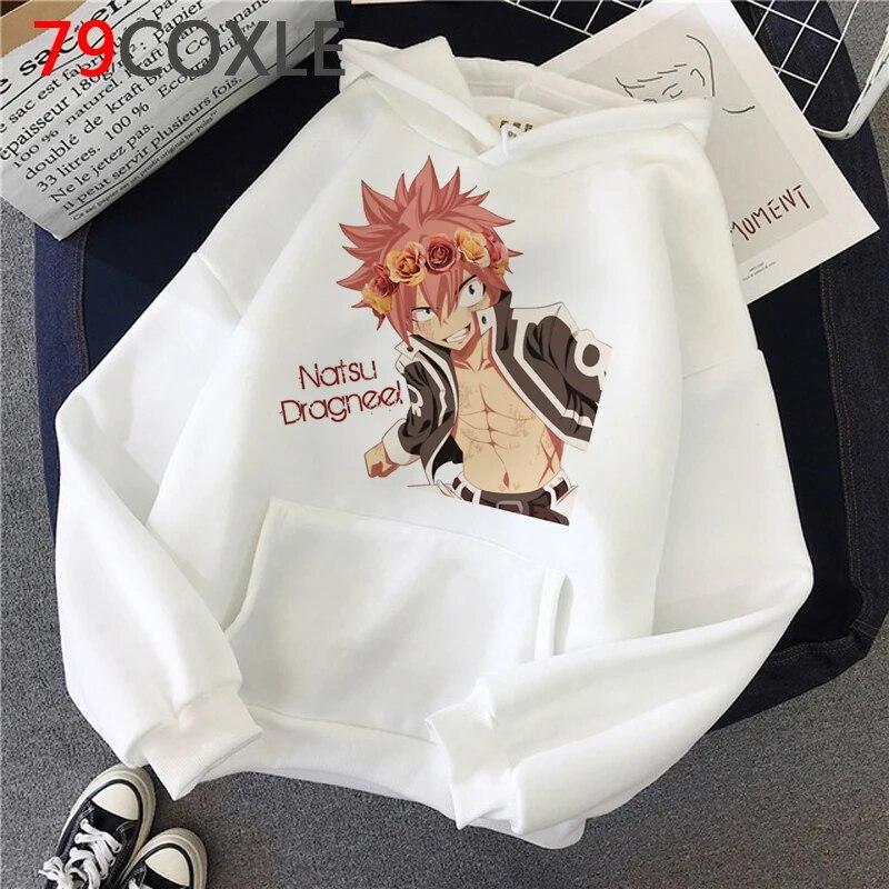 Heiße japanische Anime Fairy Tail Hoodies Frauen Kawaii Winter Kleidung Harajuku Cartoon Grafik Streetwear Unisex Sweatshirts Weibliche Unisex