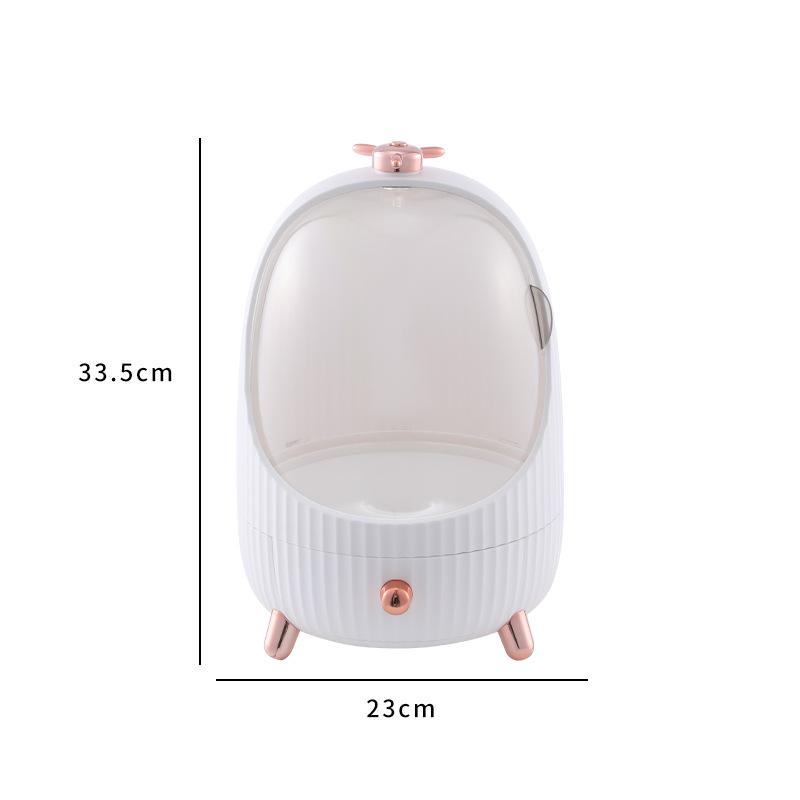 Round Acrylic Cosmetic Organizer Makeup Brush Holder Lipstick Mask Storage Rack for Skincare Vanity Desktop