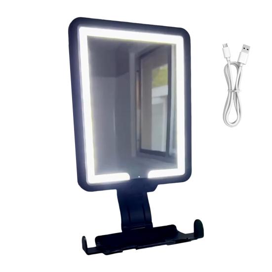 

Зеркало для макияжа Yousheng Антизапотевающее Ванное Отопление 78 Светодиодных Бусин 3-Цветный Свет Регулировка Яркости Антизапотевающее Зеркало для Ванной чёрный