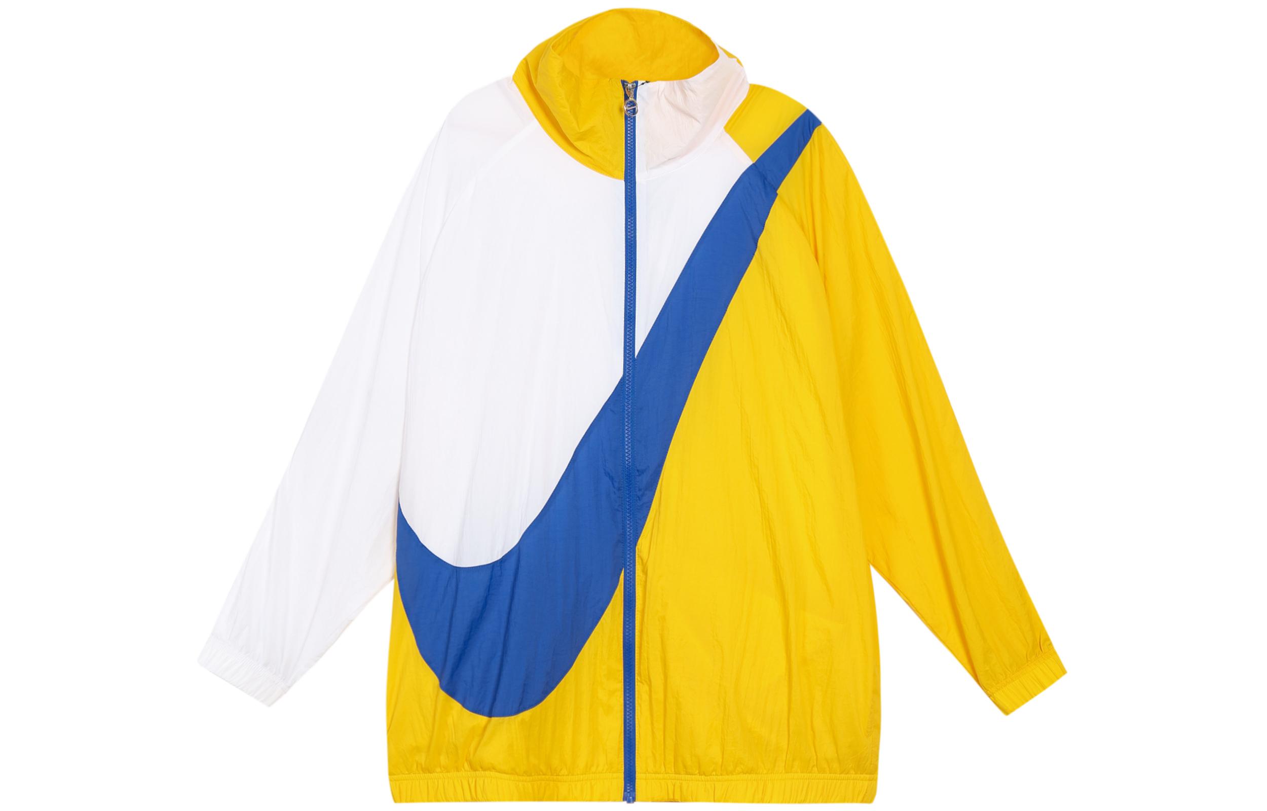 Nike Sportswear Woven Swoosh Jacket White/Blue/Yellow BV3686-743 XL