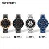 Sanda Men's Trendy Steel Band Hollow Dial Watch