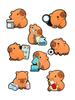 Джибітси Капібара capybara Jibbitz 8 шт аксесуари крокс прикраса