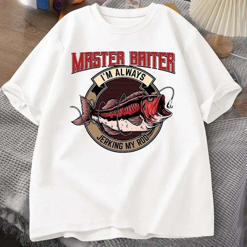 

Master Baiter Im Always Jerking My Rod TShirt Unisex Casual Short Sleeve Tshirt Oneck High Quality Tops Streetwear Easter 4XL