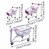 Model Shopping Cart Storage Hollow Toy Trolley Container Desktop Stationery Holder  Girls
